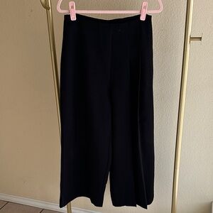Sophisticated Black Wide Leg Italian Pant